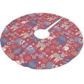 Scandinavian Woodland Winter Kerstmis Herten Kerstboom Rok (Gekanteld)