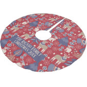 Scandinavian Woodland Winter Personalized Kerstboom Rok (Gekanteld)