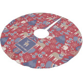 Scandinavian Woodland Winter Personalized Kerstboom Rok (Gekanteld)