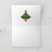 Scandinavian Xmas God jul vouwde Wenskaart 3 Kaart (Binnen)