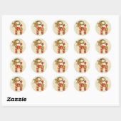 Scandinavian Yule Goat Ronde Sticker (Vel)