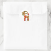 Scandinavian Yule Goat Ronde Sticker (Tas)