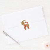 Scandinavian Yule Goat Ronde Sticker (Envelop)