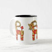 Scandinavian Yule Goat Tweekleurige Koffiemok (Voorkant links)