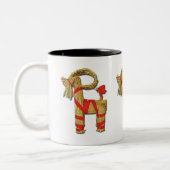 Scandinavian Yule Goat Tweekleurige Koffiemok (Links)