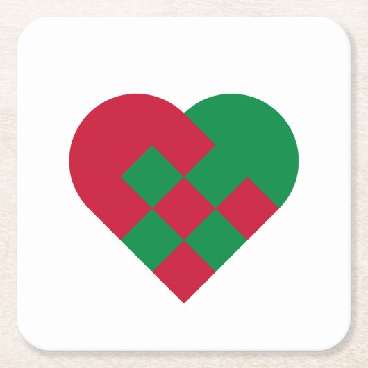 Scandinavian Yule Hear - Christmas Holiday - Kartonnen Onderzetters (Voorkant)