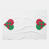 Scandinavian Yule Heart - Nordic Christmas Decor - Theedoek (Horizontaal)