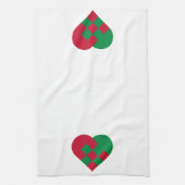 Scandinavian Yule Heart - Nordic Christmas Decor - Theedoek (Verticaal)