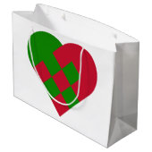 Scandinavian Yule Heart - Nordic Christmas - Groot Cadeauzakje (Achterkant Gekanteld)