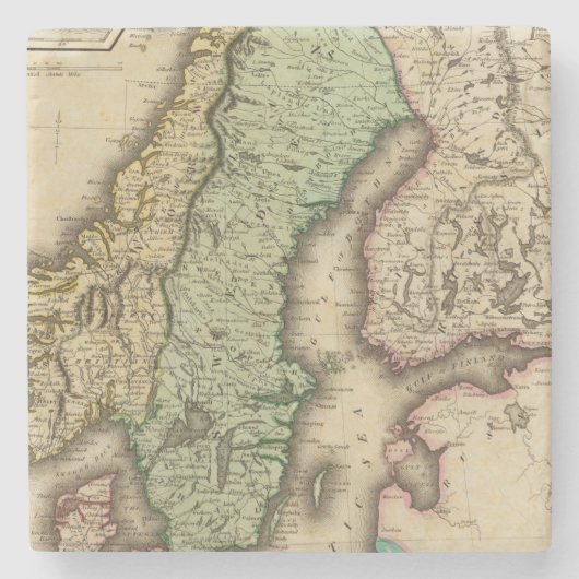 Scandinavië 3 stenen onderzetter (Voorkant)