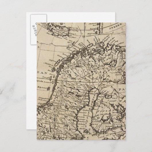 Scandinavië 4 briefkaart (Voorkant / Achterkant)