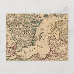 Scandinavië, Baltisch Zee, Zweden, Denemarken Briefkaart
