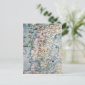 Scandinavië, detail van de Carta Marina Briefkaart (Staand voorkant)