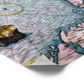 Scandinavië, detail van de Carta Marina Poster (Hoek)