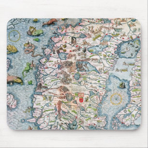 Scandinavië, details van de Carta Marina Muismat