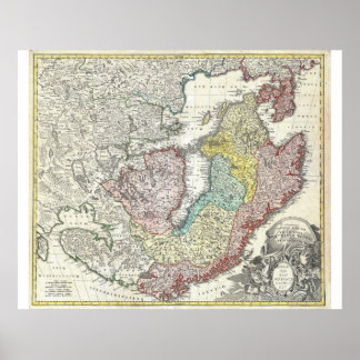 Scandinavië Finland Denemarken Kaart Poster