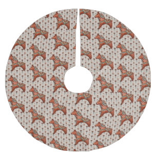  Scandinavië Folk Art Dala Horse Kerstboom Rok