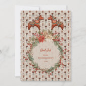 Scandinavië Folk Art Dalecarlia Christmas Feestdagenkaart (Voorkant)