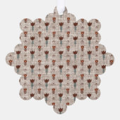  Scandinavië Folk Art Dalecarlia Christmas Ornament Kaart (Achterkant)