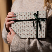  Scandinavië Folk Art Tulip Rustieke Verjaardag Cadeaupapier