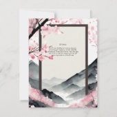 Scandinavië Japandi Trouw Thema Roze Zwart Kaart (Achterkant)