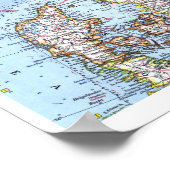 " Scandinavië : kaart van 1963 ... Poster (Hoek)