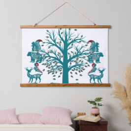 Scandinavië Modern Art Noordse muur van het leven Hangend Wandkleed