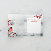 Scandinavië Noorse kerstvogel sneeuwrode bessen Feestdagen Kaart (Binnen)