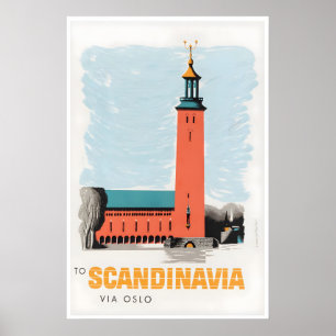 Scandinavië Reisposter Huis Decoratie Print