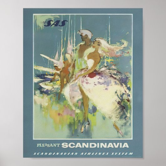  Scandinavië - reisreclame Poster (Voorkant)