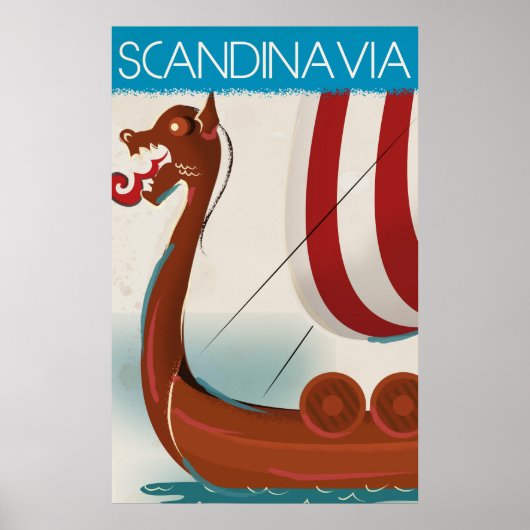 Scandinavië vintage reisposter poster (Voorkant)