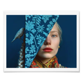 Scandinavië Wintervakantie Briefkaart Foto Afdruk