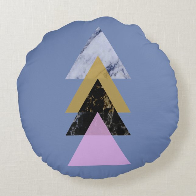 Scandinavisch Abstract #885 Rond Kussen (Achterkant)