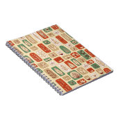 Scandinavisch Abstract blad: Tegel Design Notitieboek (Rechterzijde)