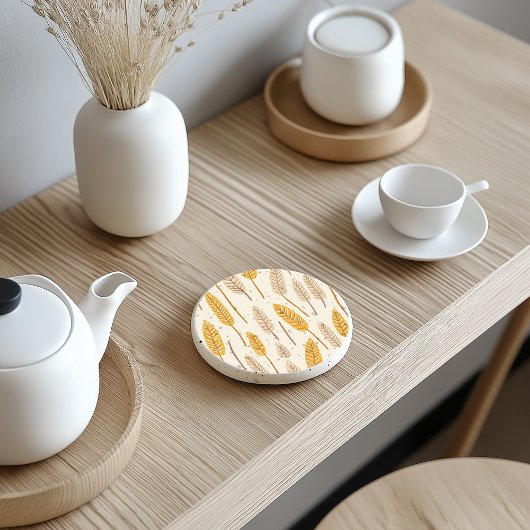 Scandinavisch Autumn Leaf Stone Onderzetter