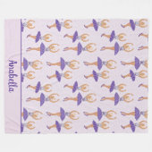 Scandinavisch Ballet Ballerina Custom Fleece Deken (Voorkant (Horizontaal))