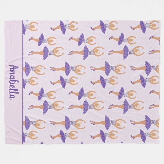 Scandinavisch Ballet Ballerina Custom Fleece Deken (Voorkant (Horizontaal))