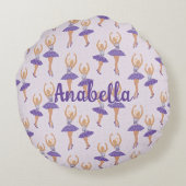 Scandinavisch Ballet Ballerina Custom Rond Kussen (Achterkant)