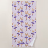 Scandinavisch Ballet Ballerina Custom Strandlaken (Voorkant)