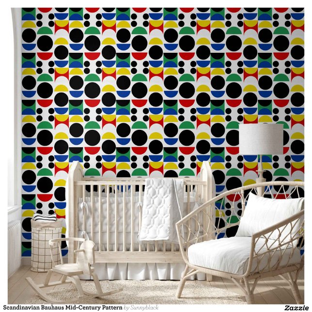 Scandinavisch Bauhaus-patroon uit het midden van d Behang (Creator heeft geüpload)