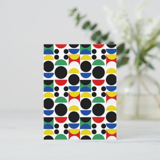 Scandinavisch Bauhaus-patroon uit het midden van d Briefkaart (Staand voorkant)