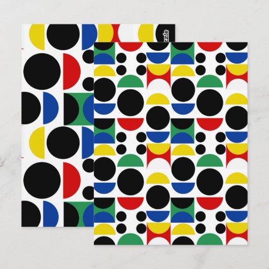 Scandinavisch Bauhaus-patroon uit het midden van d Briefkaart (Voorkant / Achterkant)