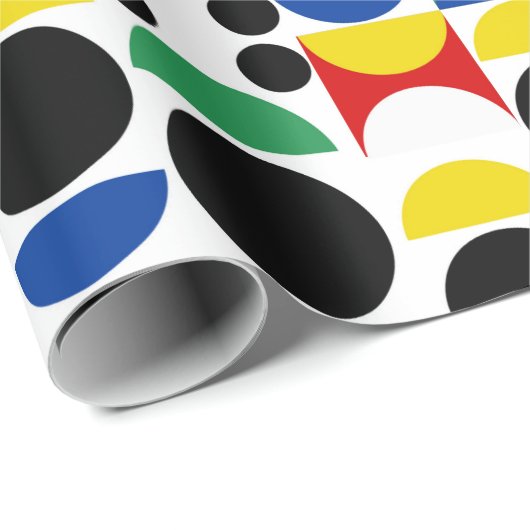 Scandinavisch Bauhaus-patroon uit het midden van d Cadeaupapier (Rol Hoek)