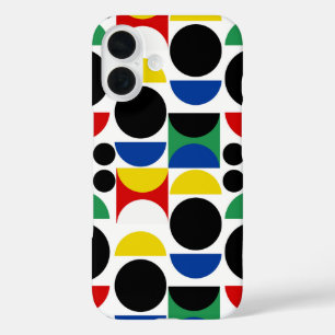Scandinavisch Bauhaus-patroon uit het midden van d iPhone 16 Hoesje