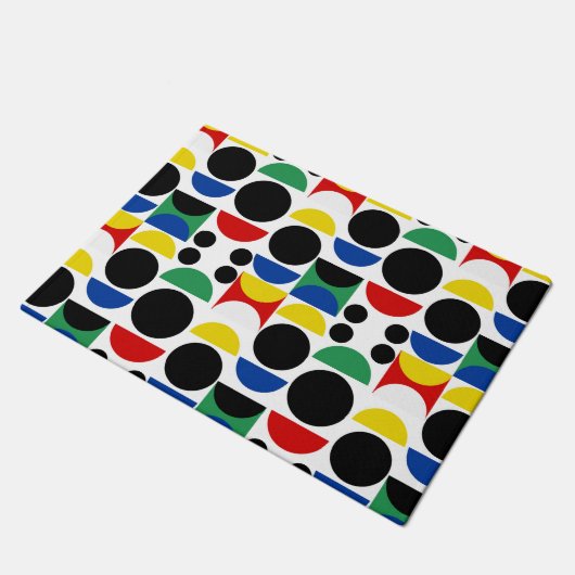 Scandinavisch Bauhaus-patroon uit het midden van d Deurmat (Schuin)