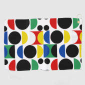 Scandinavisch Bauhaus-patroon uit het midden van d Golfhanddoek (Horizontaal)