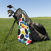 Scandinavisch Bauhaus-patroon uit het midden van d Golfhanddoek (Groen)