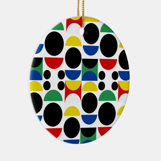 Scandinavisch Bauhaus-patroon uit het midden van d Keramisch Ornament (Rechts)