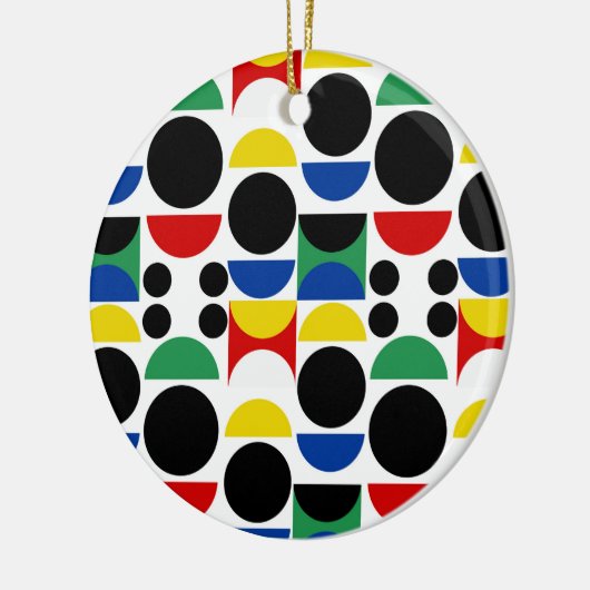 Scandinavisch Bauhaus-patroon uit het midden van d Keramisch Ornament (Links)