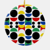 Scandinavisch Bauhaus-patroon uit het midden van d Keramisch Ornament (Achterkant)